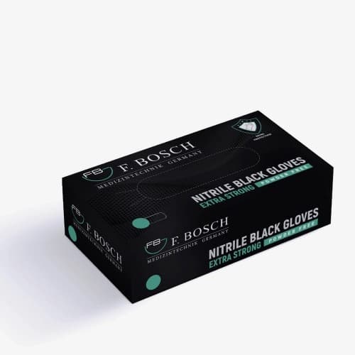 FBGLVE-3012: F. Bosch Nitrile Powder-Free Black Extra Strong, size S