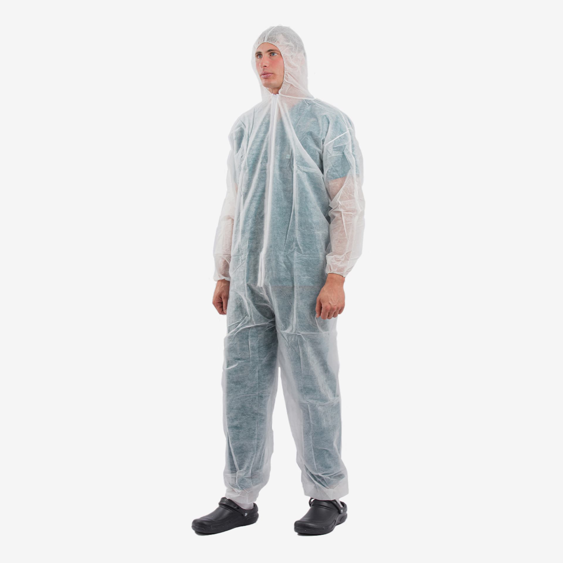 PRCL-1030: F. Bosch Coverall Full body with hood 30g, white, size XXL
