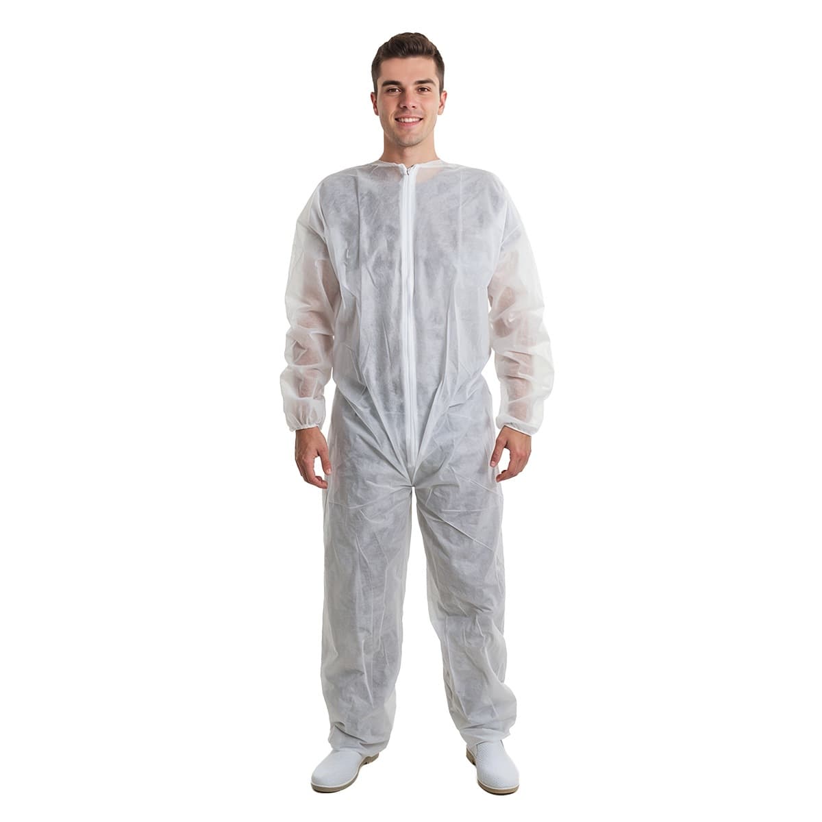 PRCL-1120: F. Bosch Coverall Full body Non-woven with double-layer shirt collar, without hood, 30g, white
4XL : 190x148cm