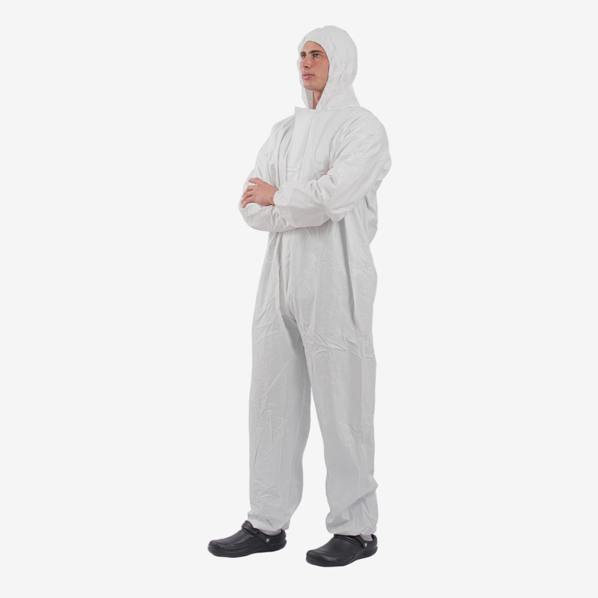 PRCL-1132: F. Bosch Coverall, Full Body, Type 5+6, Without Tape, White, Size S